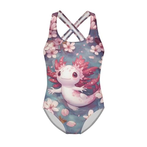 Yzaoxia One Piece Swimsuit Bathing Suit for Girls Summer Swimming Wear for Kids Swimwear Stretchy Beach Swim Suit 5-14Y