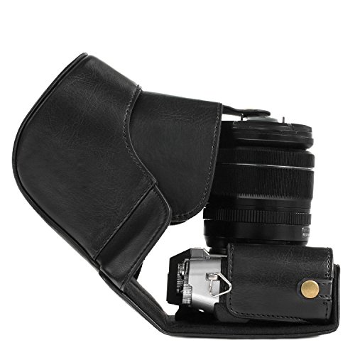 Funda de cuero para cámara MegaGear MG981 negra miniatura 2