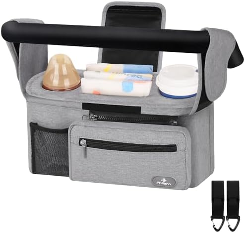 Organizador Para Cochecito Guiseapue - Con Portavasos Y Bolsa Desmontable, Compatible Con Uppababy, Nuna, Doona Y Más