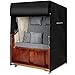 Dokon Strandkorb Abdeckung mit Verdickte Griffe, Wasserdicht, Winddicht, UV-Beständiges, 420D Oxford Gewebe Schutzhülle für Strandkorb mit Reißverschluss (130x105x165/140cm) - Schwarz