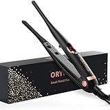 ORYNNE 3/10'' Small Flat Irons for Short Hair Pixie Cut, 5s Ultra Fast Heat Up Tiny Pencil Flat Iron, Ionic Mini Edge Flat Iron, Skinny Thin Straightener Champagne Gold