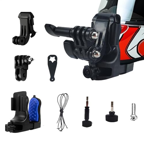 Soporte de barbilla para casco de moto ligero y compacto con abrazadera universal