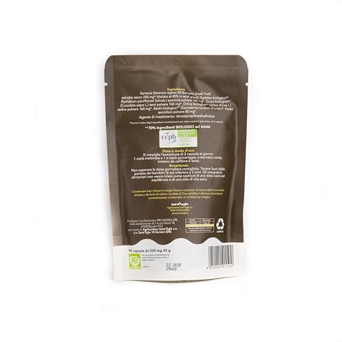 Sant'Egle Prostata Felice, Integratore Biologico per Prostata e Calvizie, 90 capsule - 2