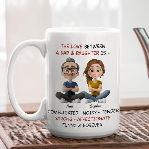 Taza personalizada para hija de cerámica blanca 11 oz miniatura 7