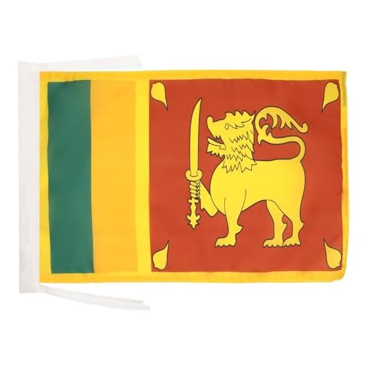 AZ FLAG Sri Lanka flagga 18 tum x 12 tum sladdar - Sri Lanka små flaggor 30 x 45 cm - Banderoll 18 x 12 tum