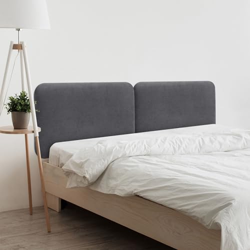 DHOME Cabecero Tapizado Liso Redondeado