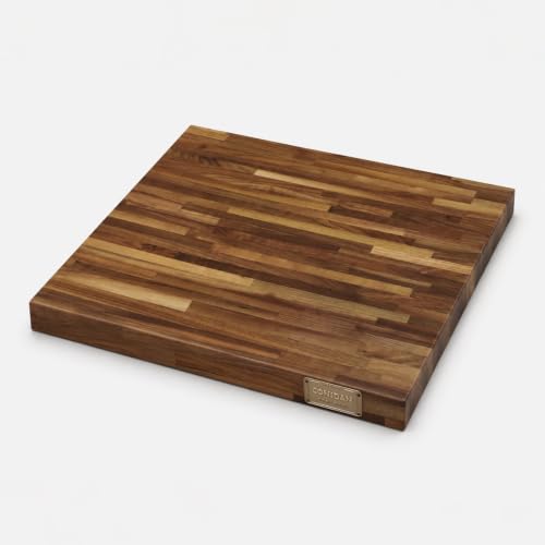 Image of CONSDAN Butcher Block Counter Top, Walnut Solid Hardwood Countertop, Wood Slabs for Kitchen, Reversible, Both Side Polished, Prefinished with Food-safe Oil, 1.5 inch Thickness, 24 inchx25 inch