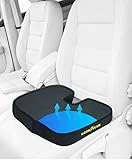 Goodyear GY1238 Seat Cushion with Gel for Car or Office Chair, High Grade Memory Foam, Non-Slip Bottom