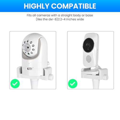 Image of ZORBES Baby Monitor Mount for Infant Optics DXR-8 /DXR-8 Pro, Flexible Clip | Flexible Arm, Secure Clip, Reduced Desk Clutter, Firm Construction, DXR-8 Fit, Check Compatibility Before Use