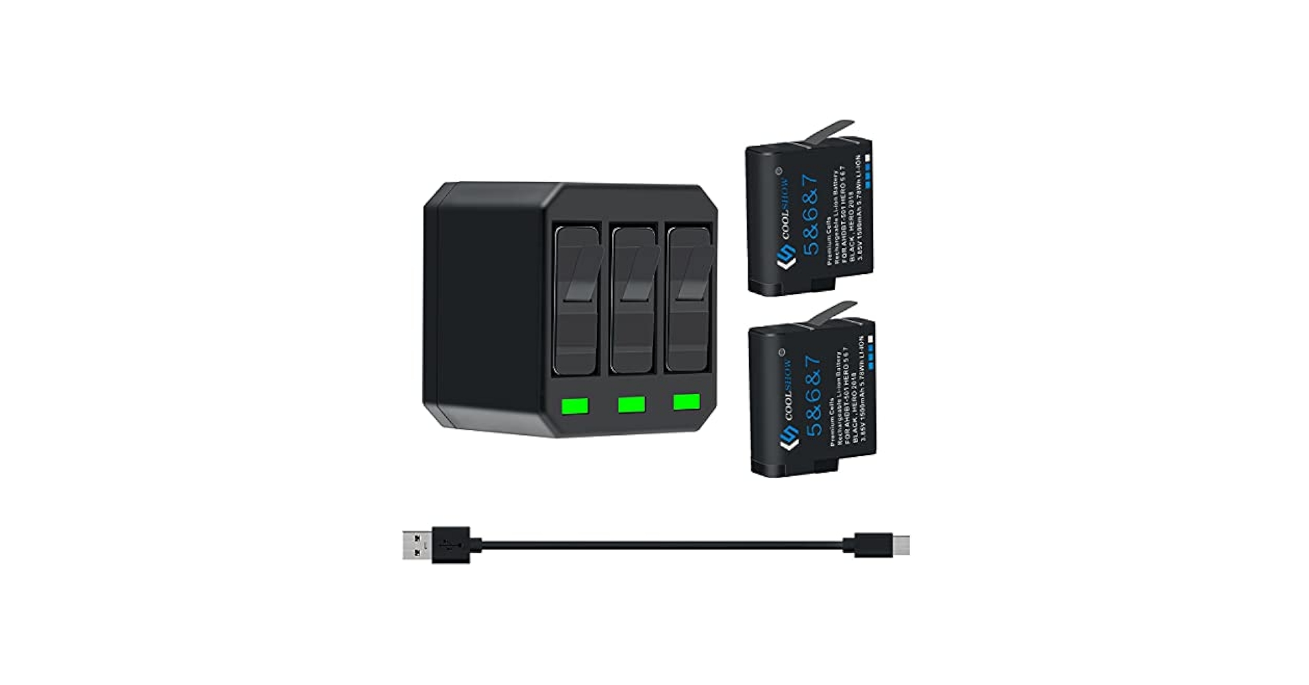 Amazon.com : COOLSHOW Hero 7 6 5 Battery Replacement (2