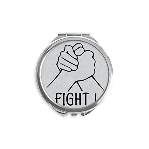 Miroir de poche lutte poignet rond et compact pour maquillage de précision