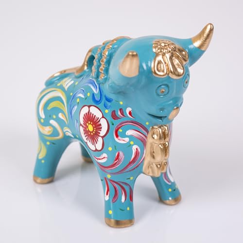 Turquoise Pucara Bull Figurine