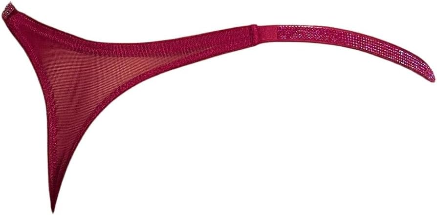 Victoria's Secret Sheer Shine Thong Panty Color Red New - Image 3