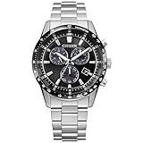 [CITIZEN] 腕時計 CITIZEN COLLECTION クロノグラフ 光発電エコ・ドライブ 10気圧防水 ビジネス シルバー/ブラック BL5614-59E メンズ