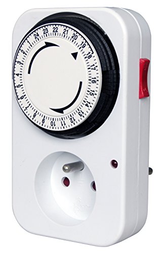 Electraline 13114 Programmateur journalier mécanique, Blanc