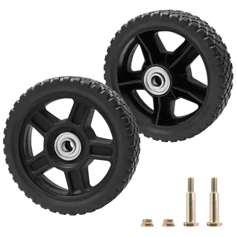 Sutmorly 7 Inch Push Mower Wheels Kit Cover