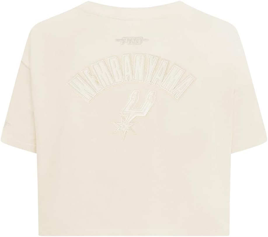 Pro Standard NBA Womens Womens NBA San Antonio Spurs Neutrals Player Short Sleeve Boxy Tee - Image 2
