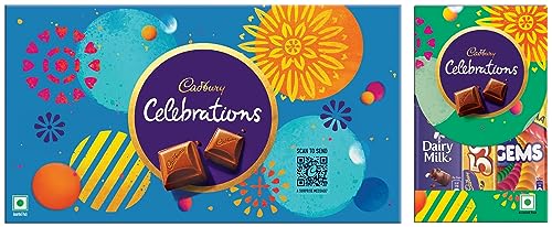 Image of Cadbury Celebrations Assorted Chocolate Gift Pack, 64.2G- Pack Of 8 & Celebrations Assorted Chocolate Gift Pack, 136.7 Grams - Pack Of 4
