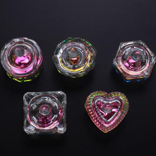 Beaupretty 4pcs recipientes de vidrio para líquido de uñas miniatura 7