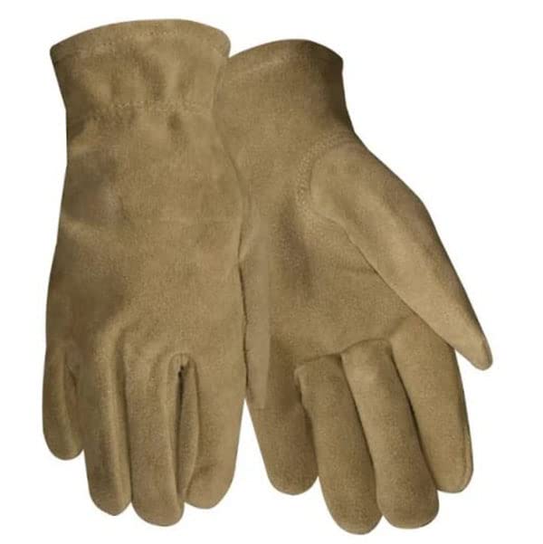 RED STEER 33170 Red Large Cowhide Suede Leather Full Fingered Work & General Purpose Gloves - Keystone Thumb - Uncoated - 33170-L [PRICE is per PAIR]