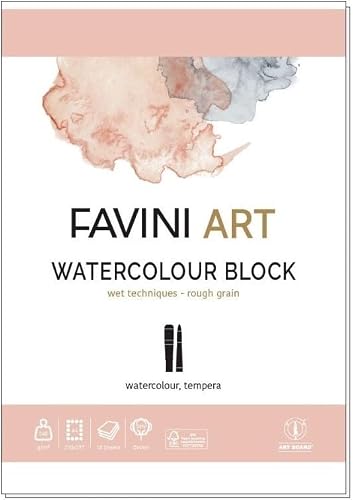 Favini 240GSM A4 20% Watercolour Block 10 Sheets