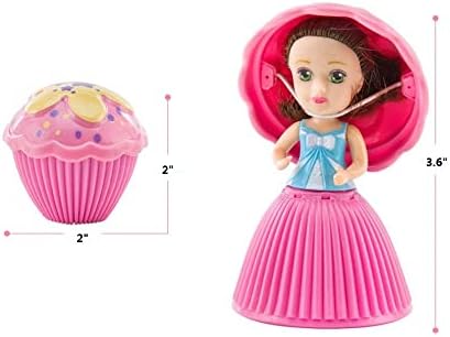 Christoy 6PCS Mini Beautiful Cake Doll Toy Surprise Cupcake Princess Doll Toys for Children Kid Transformed Scented Girls Funny Game Gift