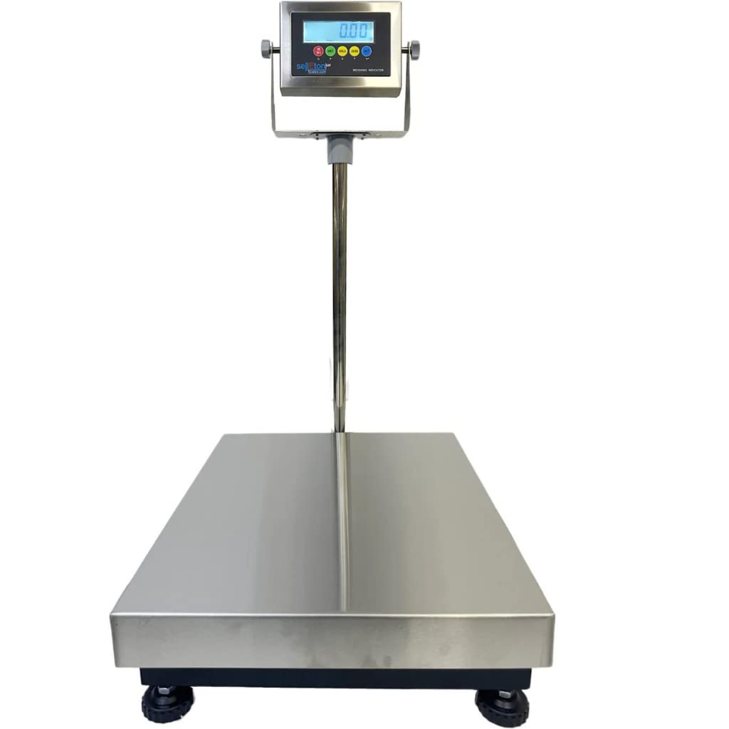 SellEton SL-916-20x16 Industrial Bench Scale 20” x 16” Stainless Steel Platform & Indicator 600 lb Capacity x 0.05 lb Accuracy