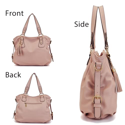 Image of Qiyuer Slouchy Handbag for Women Shoulder Bag Hobo Purse Wallet Set 3pcs
