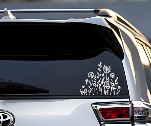 Generic 86878768 Wildflowers Boho Fun Reflective Car Vinyl Sticker, Plant Lover Gift Idea, Bumper Sticker thumb #1