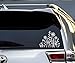 Generic Wildflowers Boho Fun Reflective Car Vinyl Sticker, Plant Lover Gift Idea, Bumper Sticker, Car Sticker, Decorative Car Window Decal 6 inch (White)