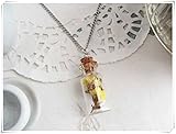 kristall flakon antik  Flower world Antik Silber & Gelb Getrocknete Blumen Flasche Halskette, Glas Flasche Halskette, Glas Flakon Halskette, Gelb Blume Flasche Halskette