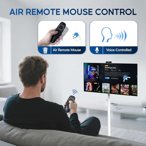 Image of 32-Inch 4K Smart Portable TV, Android OS with Qualcomm CPU, 8+128GB, EDLA-Certified, Built-in 20000mAh Battery, Rolling Stand with Touch Screen, Air Remote Mouse, 5MP Webcam