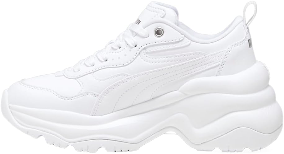 PUMA Womens Cilia Perforated Lace Up Sneakers Shoes Casual - White