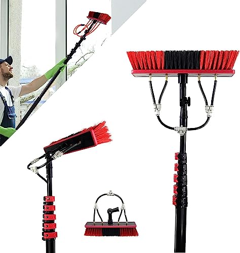 Pértiga para limpieza de ventanas con cepillo de agua para lavar cristales sin usar escaleras 2
