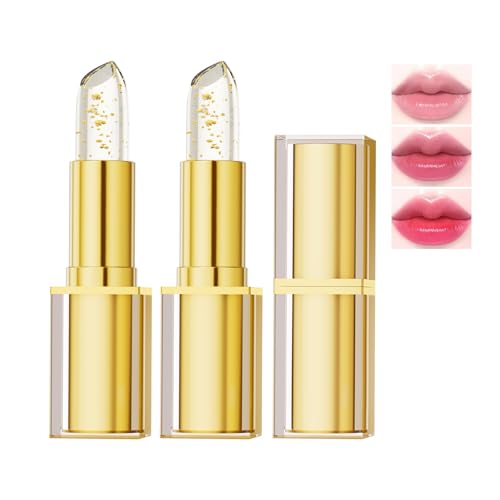 Color Changing Lipstick, Gold Crystal PH Lipstick Color Changing