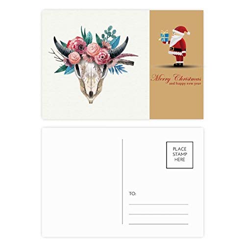 Cartes postales motif rose os de mouton : lot de 20 en papier aquarelle chic