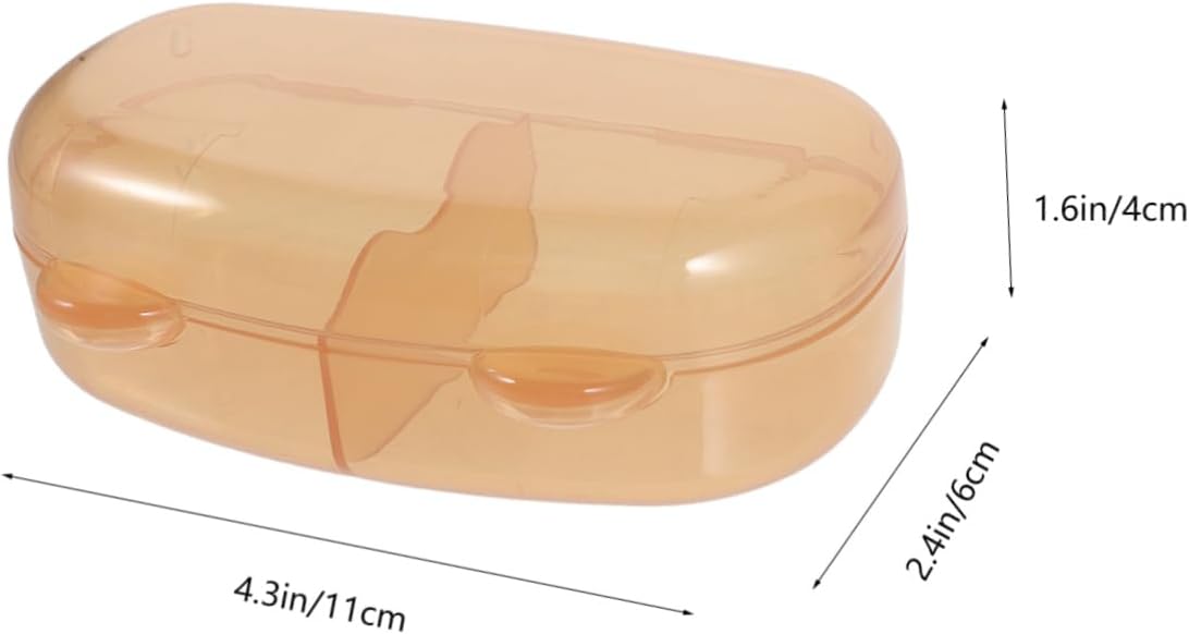 GLEAVI 5pcs Boy Girl Pacifier Storage Lidded Soother Case Portable Organizer Box Handle Protective Cover for Outdoor Use