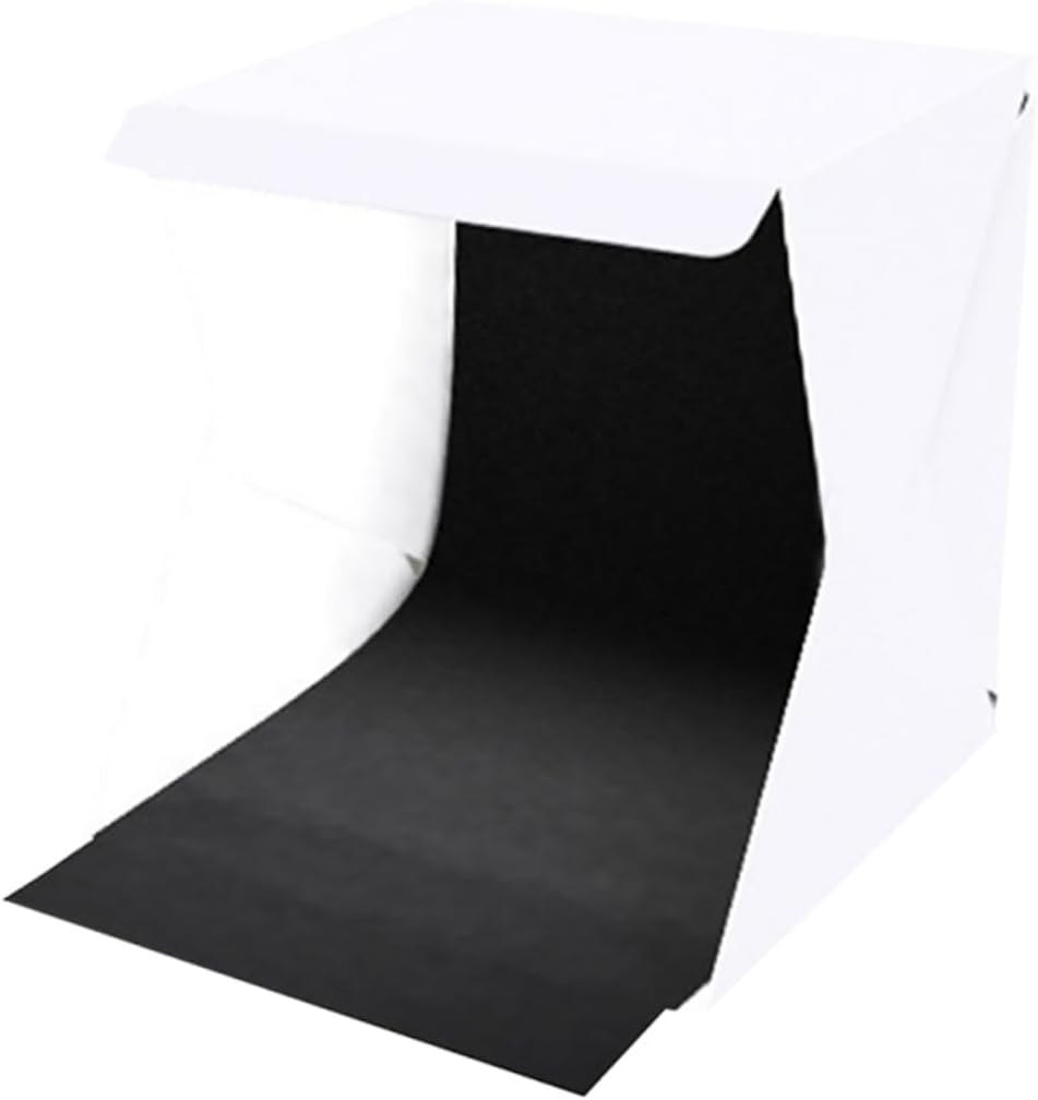 OSALADI Portable 30cm Photo Light Box LED Light Tent with Black and White Backdrops, Small Business Photography Shooting Tent for Product and Jewelry Photography