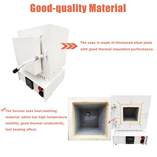 Banfluxion Muffle Furnace High Temperature Burnout Oven Integrated Laboratory Jewelry Processing Furnace 1100℃ Highest Temperature 110V 2000W