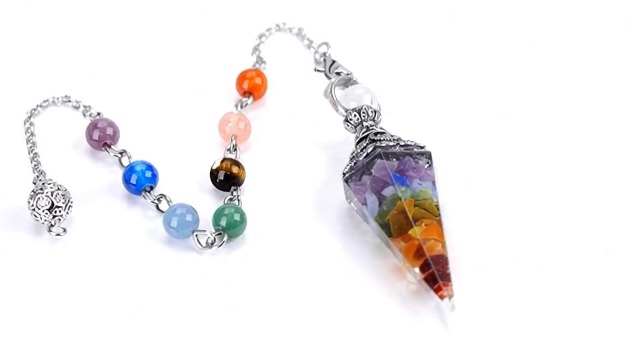 Péndulo 7 Chakras para Equilibrio Espiritual - Pieza Única