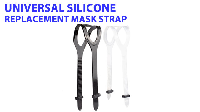 Universal Silicone Scuba Mask Strap, Two Color, 4pc miniatura 7