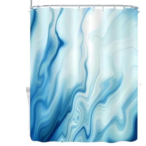 Rideau de douche dégradé bleu vert anti-moisissure pour une salle de bain propre