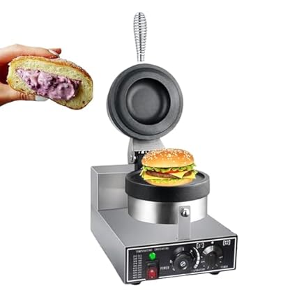 Burger-Maschine,Elektrische Ufo-Burger-Presse,Doppelseitig Beheizter Burger-Maker,Eiswaffeleisen,Antihaftbeschichtete Elektrische Panini-Presse, Temperaturregelung,FüR Den Haushalt Oder Gewerblich