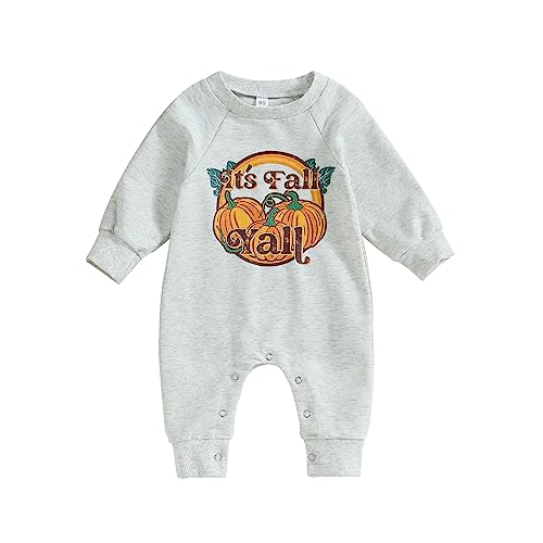 Image of FYBITBO Infant Baby Boy Girl Clothing Santa Long Sleeve Jumpsuit Romper Newborn First Christmas Outfit One Piece Clothes