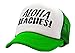 Aloha Beaches! Funny Beach Party Vacay - Vintage Retro Style Trucker Cap Hat (Neon Green)