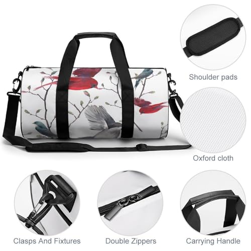 Sac week-end oiseau rouge compact 45cm pour simplifier vos déplacements - 5