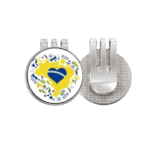 Marqueur de balle de golf Brésil magnétique pour vos parcours
