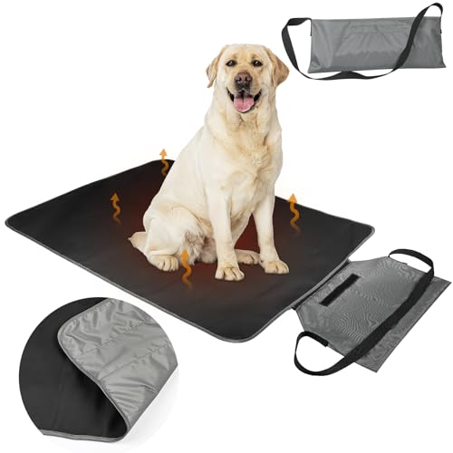 YFbrite Faltbare Outdoor Hundematte| Innen hundedecke waschbar | Gestepptes Kunstleder hundematte wasserdicht| Camping Decke Hund Katze Mat (S)