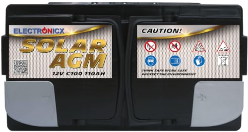 AGM-Batterie 110Ah 12V für Solaranwendungen und Wohnmobile