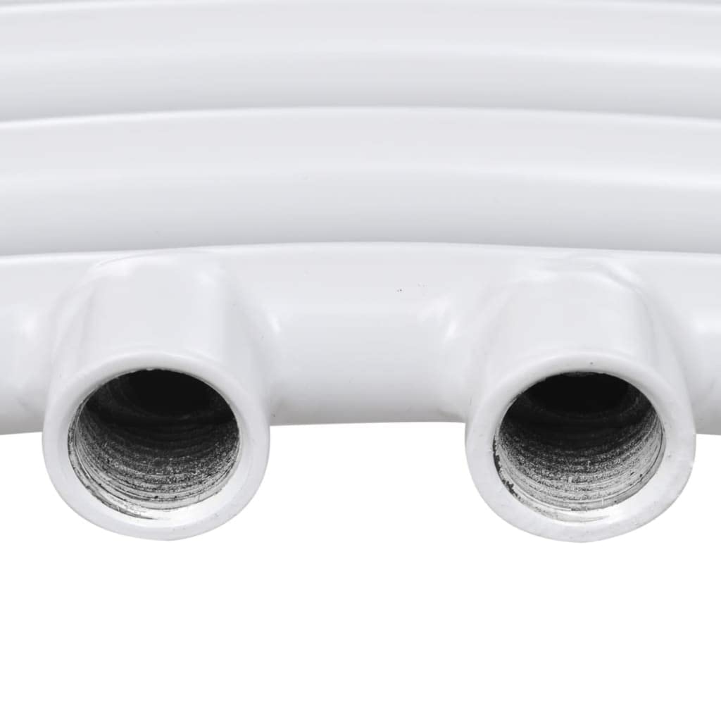 Radiador de baño toallero curvado blanco 500 x 764 mm de acero 320 W potencia de calefacción para calefacción central para secar toallas en el baño